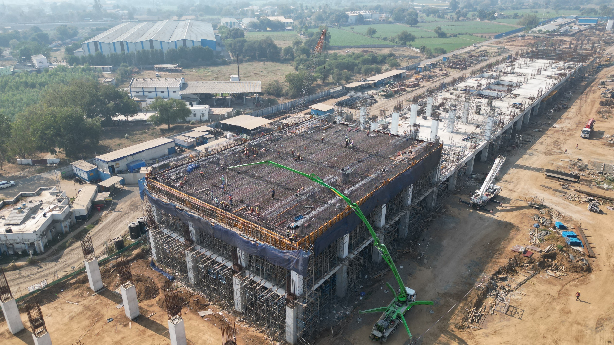 आनंद स्टेशन, खेड़ा ज़िला में चल रहा काम — जनवरी 2023
